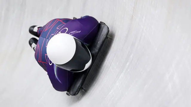 Matt Weston sliding in the skeleton