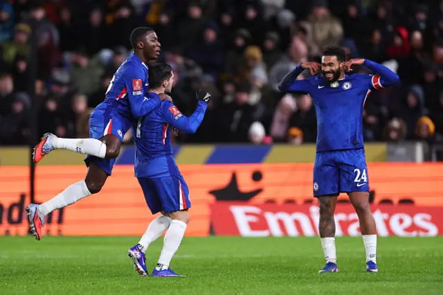 Pedro Neto of Chelsea celebrates
