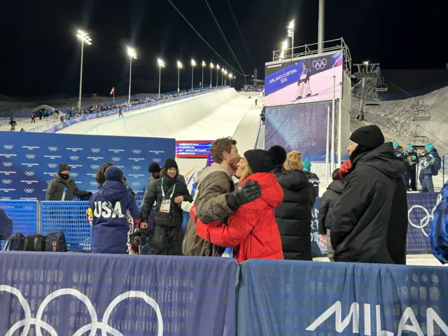 Shaun White hugs Chloe Stroll