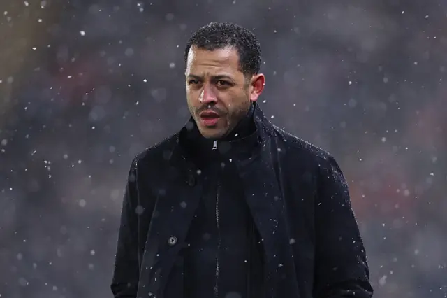 Liam Rosenior looks on