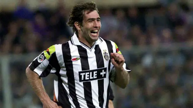 Igor Tudor celebrates as a player for Juventus