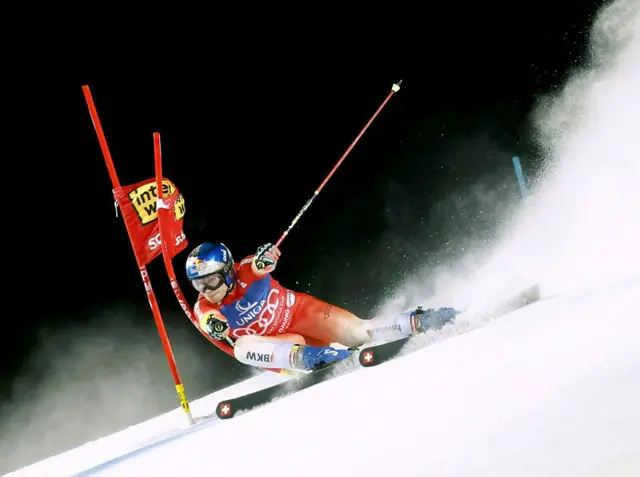 Switzerland's Marco Odermatt in giant slalom action