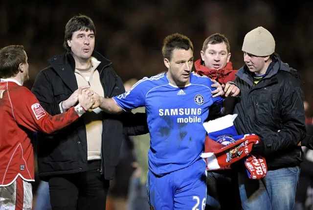 Chelsea's John Terry after the match against Barnsley in 2008