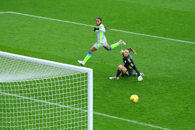 Kerolin scores City's third goal earlier this season