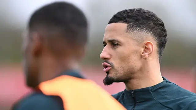 William Saliba in Arsenal training