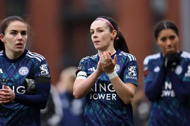 Tierney and co clap the travelling fans after defeat at Spurs