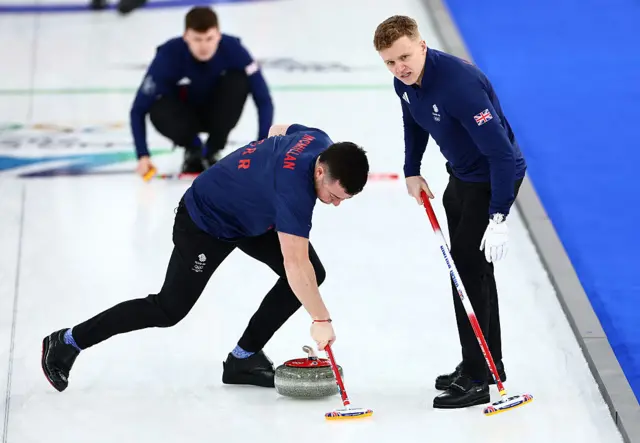 GB's curling team in action