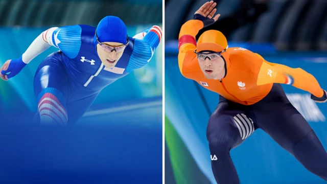 Jordan Stolz and Jenning de Boo