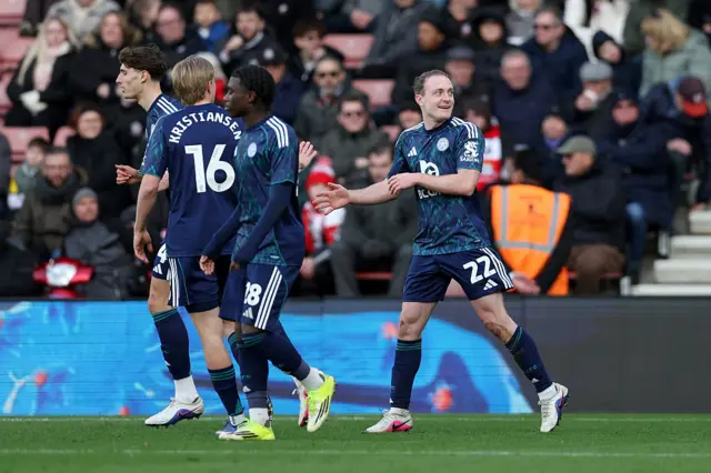 Oliver skipp celebrates his goal