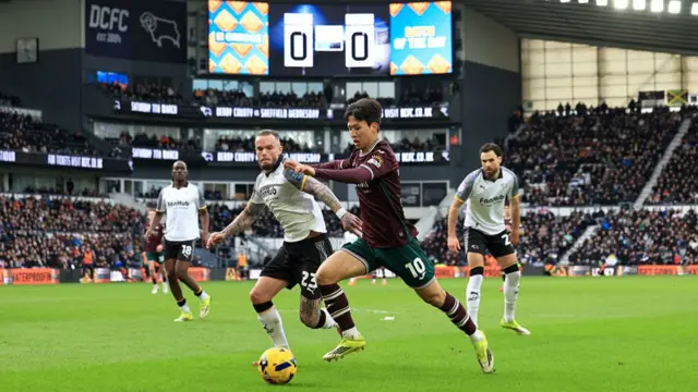 Derby v Swansea match action
