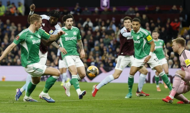 Aston Villa's Tammy Abraham scores