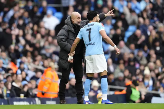 Guardiola coaches Marmoush