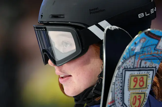 Kirsty Muir before his first run in the freestyle skiing big air qualification