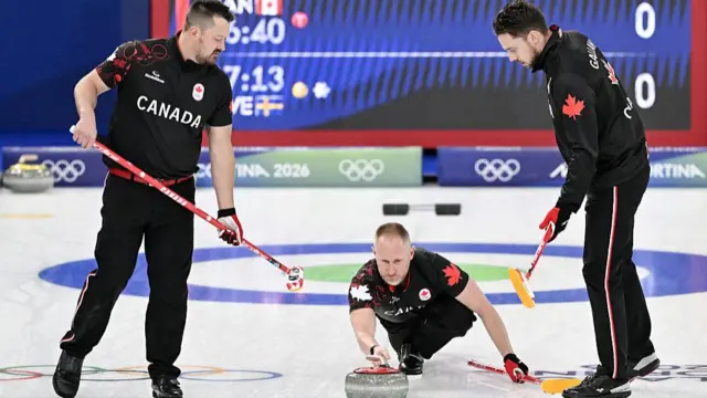 Canadian curlers in action