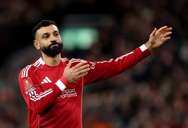 Mohamed Salah of Liverpool celebrates