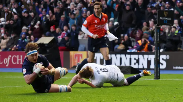Jamie Ritchie scores Scotland's second try