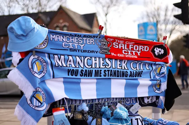 Manchester City and Salford scarf