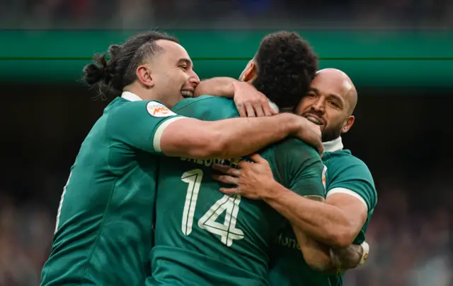 Ireland players celebrate