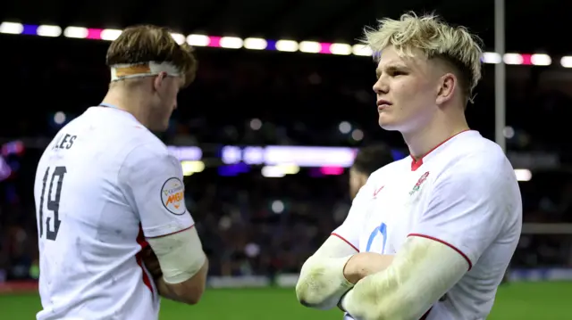 Henry Pollock looks dejected