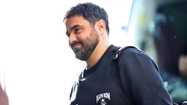 Swansea head coach Vitor Matos arrives at Pride Park ahead of the game with Derby County
