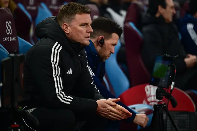 Eddie Howe looks on