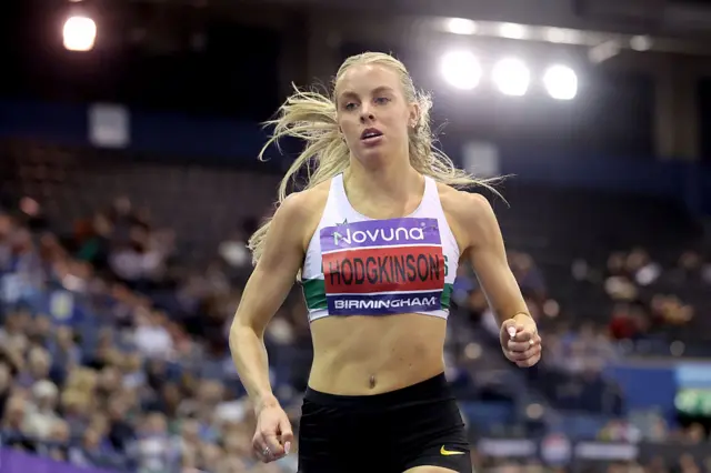 Keely Hodgkinson of Great Britain competes on the 800m women heats