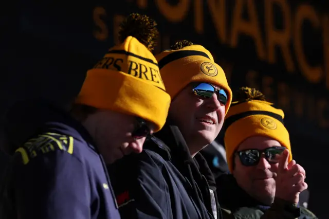 Burton fans watch on with a smile