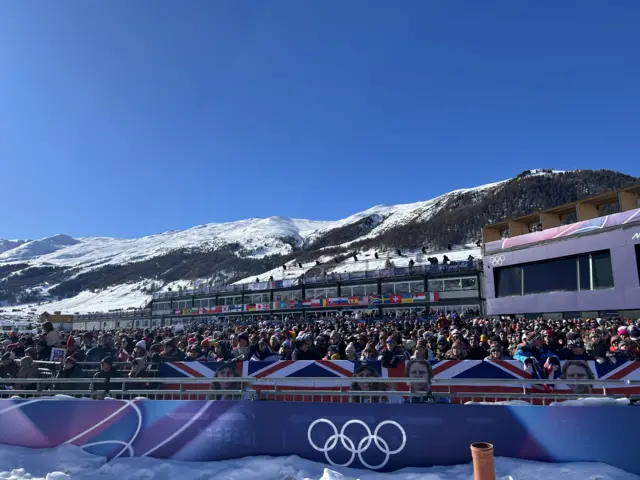 Crowd at snow park