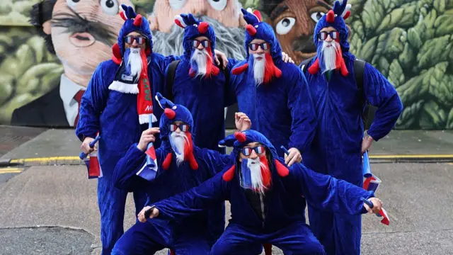 French fans in Cardiff