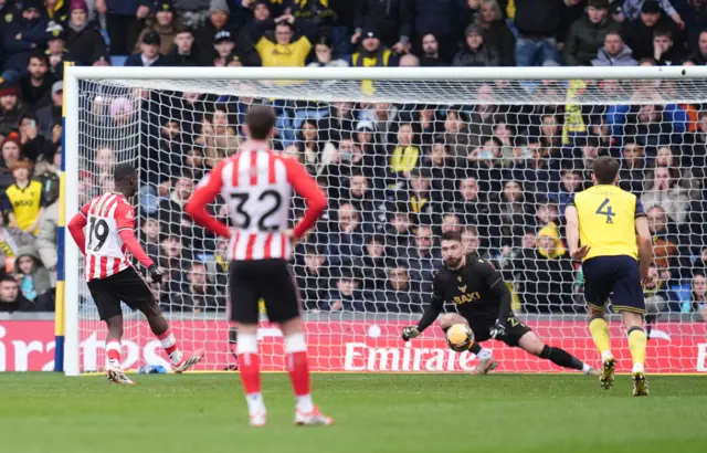 Sunderland's Habib Diarra scores their side's first goal