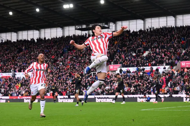 Bae Jun-Ho of Stoke City celebrates