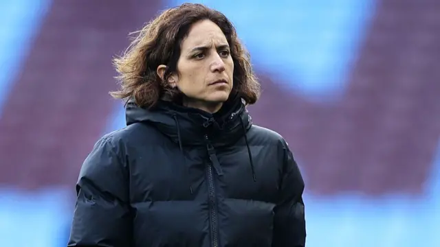 Natalia Arroyo, Manager of Aston Villa, looks on prior
