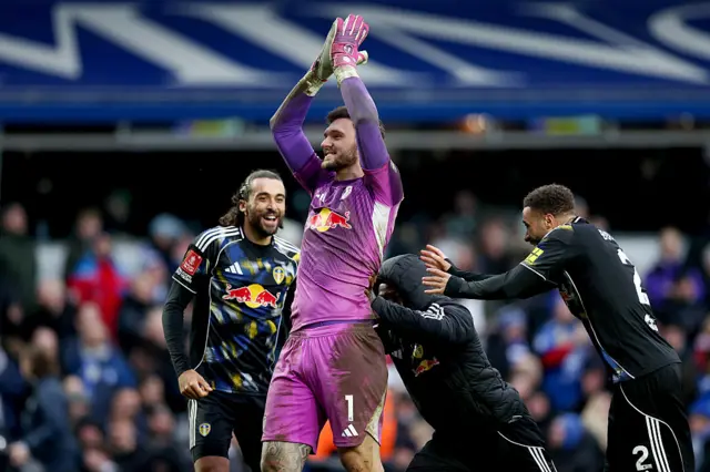 Lucas Perri of Leeds United celebrates