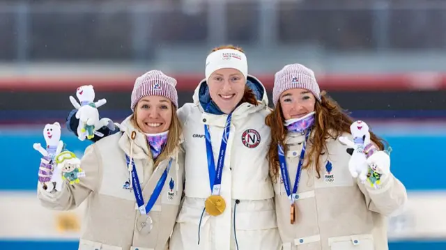 Oceane Michelon, Maren Kirkeeide, Lou Jeanmonnot