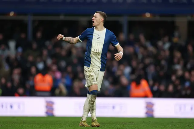 Jay Stansfield of Birmingham City celebrates