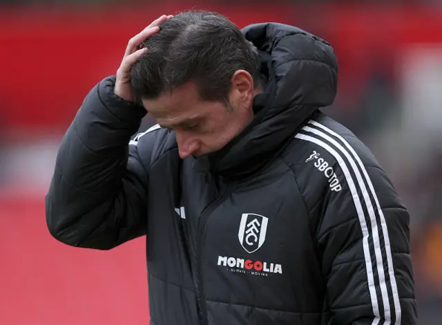 Marco Silva, Manager of Fulham reacts