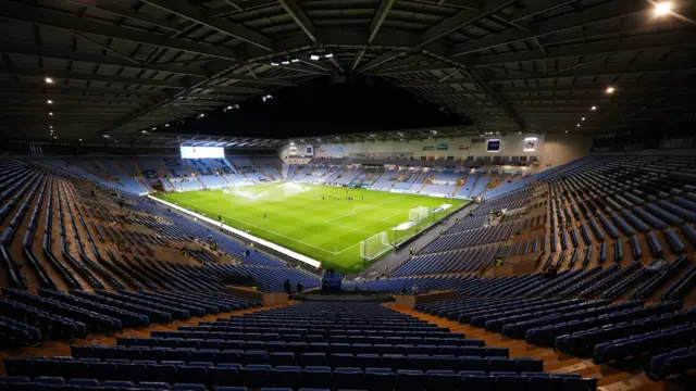 Coventry's CBS arena under the lights before kick-off against Middlesbrough