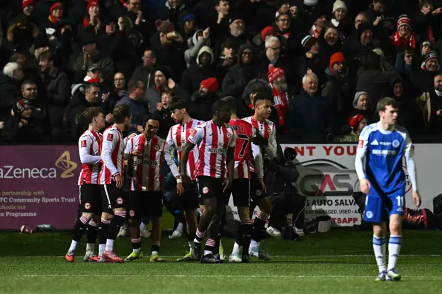 Brentford celebrate
