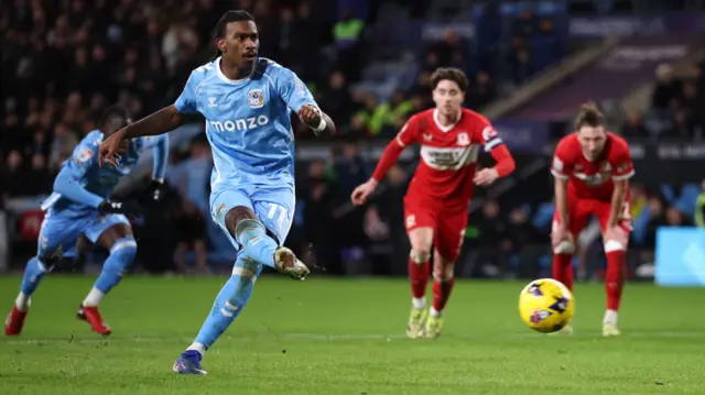 Haji Wright scores a penalty