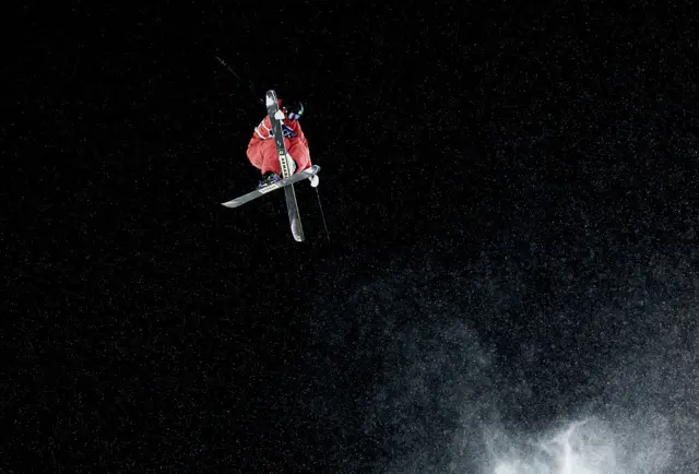 Kateryna Kotsar of Ukraine in the big air final