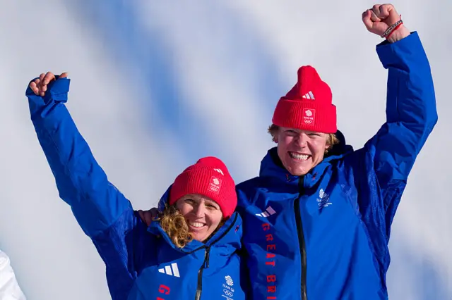 Gold medalists Charlotte Bankes and Huw Nightingale of Team Great Britain