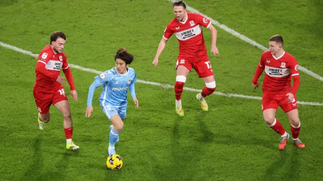 Coventry v Middlesbrough match action