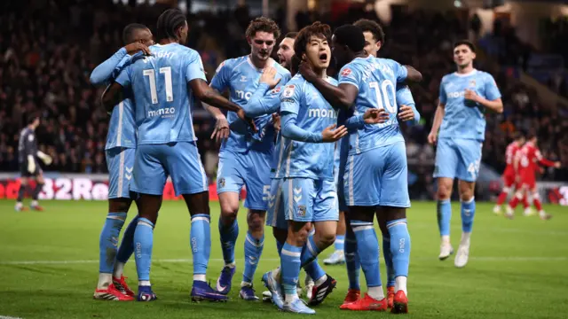 Coventry celebrate scoring