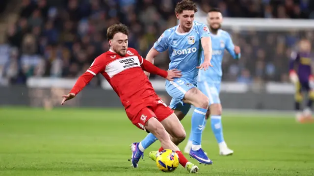 Coventry v Middlesbrough match action