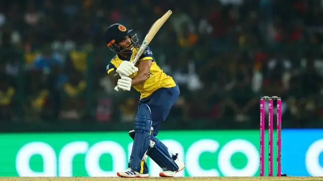 Pathum Nissanka of Sri Lanka bats during the ICC Men's T20 World Cup India & Sri Lanka 2026 match between Australia and Sri Lanka