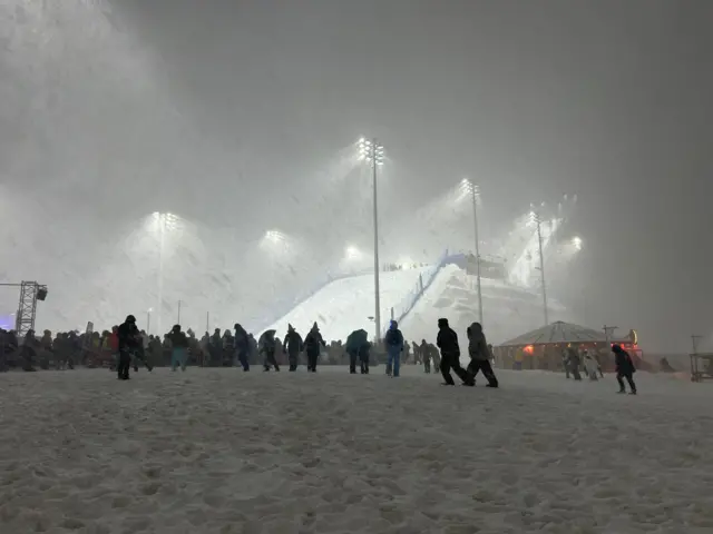Fans at snow park