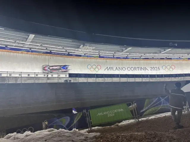 USA bobsleigh at cortina sliding track