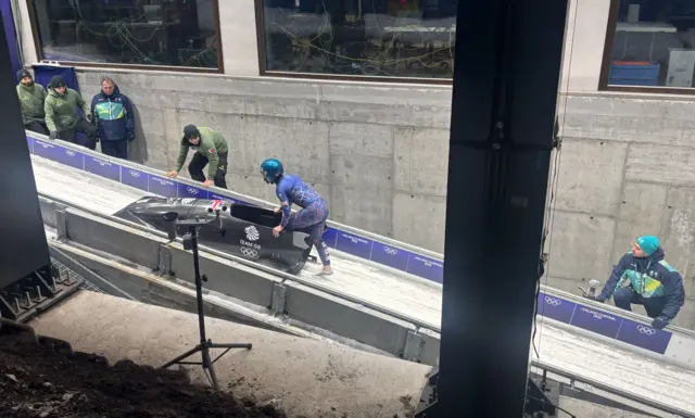 Adele Nicoll competes in bobsleigh for GB