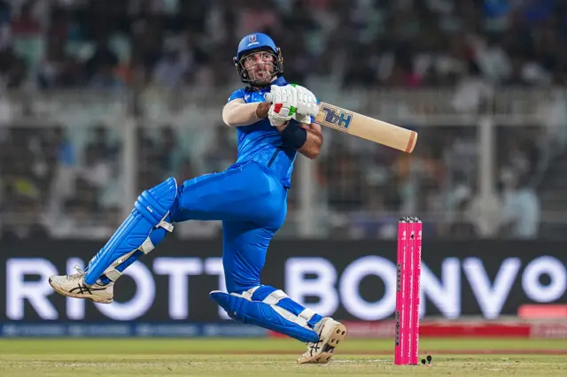 : Grant Stewart of Italy plays a shot