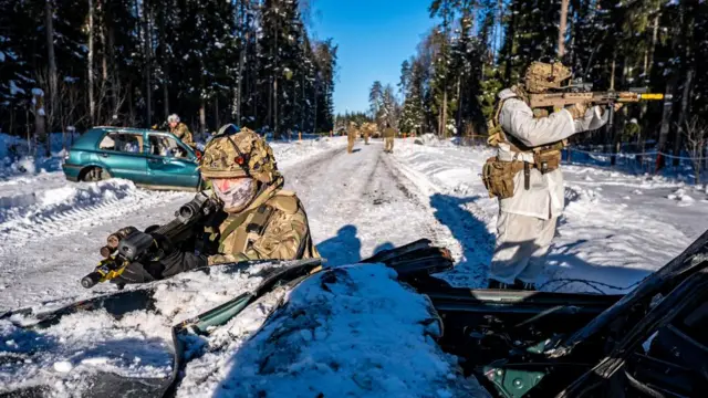 UK soldiers on exercise in Estonia earlier this month